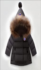 Baby Boys Birs Down Jacket Nittler Winter Warm Puffer Down Snowsuit de piel de piel con capucha de algodón 80130cm6588087