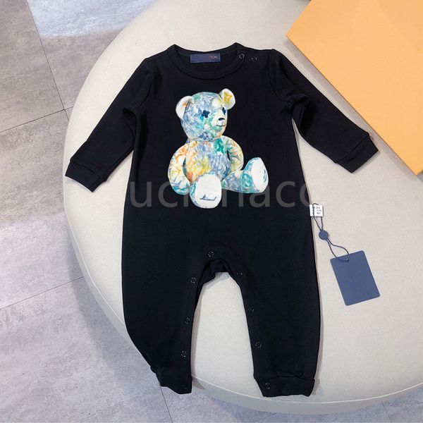 Bébé garçons filles combinaisons mignon petit ours imprimé barboteuse marque de luxe nouveau-né enfant en bas âge vêtements décontractés fille garçon combinaison body pour bébés SDLX