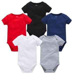 Bébés garçons filles couleur pure barboteuses été infantile triangle barboteuse onesies garçon fille à manches courtes coton barboteuse enfants vêtements de marque8214603