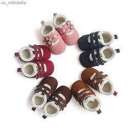 Neonati maschi Ragazze che camminano Culla Accoglienti scarpe di peluche Suola in gomma morbida Sneakers Inverno Caldo Antiscivolo Bambino Prewalker Mocassini L230518