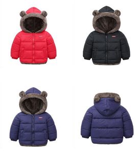 Chaqueta de invierno para bebés y niñas, ropa acolchada de algodón, chaquetas con capucha cálidas para niños, prendas de vestir exteriores para niños pequeños, abrigos cálidos de invierno, ropa