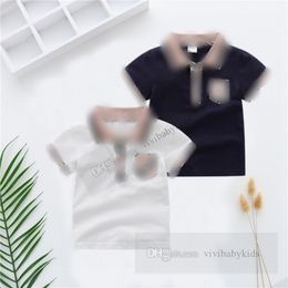 Baby Boys a cuadros Polos a cuadros Polos para niños Lapa de rayas para niños Tops de manga corta Camisetas casuales