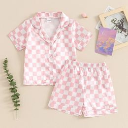 Baby Boys Summer Pyjama Sets Short Shirts 2 pièces pour 1 à 6 ans 240418