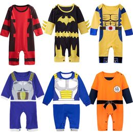 Baby Boys Superhero Kostuum Romper Zuigeling Leuke Outfit Pasgeboren Jumpsuit Halloween Party Cosplay Kleding LJ201023