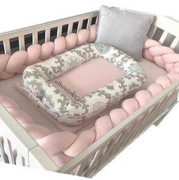 Baby Bumper Bed Gevlochten Wieg Bumpers voor Jongens Meisjes Baby Wieg Protector Cot Bumper Tour De Lit Bebe Tresse Room Decor Q08283219925