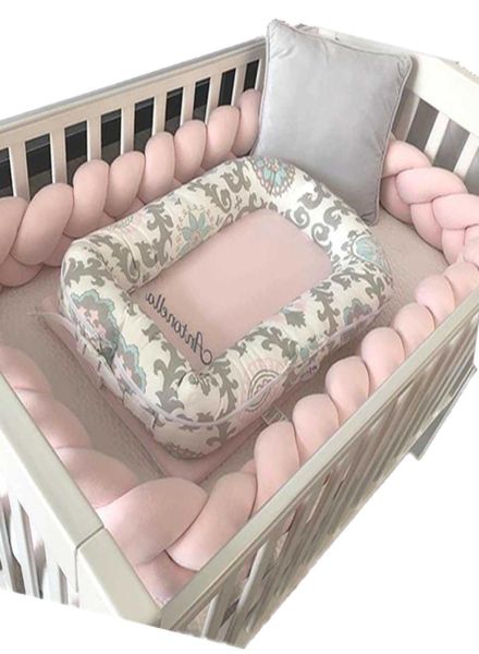 Baby Bumper Bed Breded Cribers Bamers For Boys Girls Brefant Crib Protector Cot Tour de pare-chocs Lit Bebe Tresse Room Decor Q08286415742