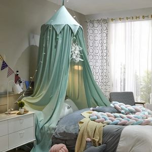 Baby Luifel Mosquito Kinderkamer Decoratie Wieg Netting Baby Tent Opgehangen Koepel Baby Klamboe Pography Props 240315