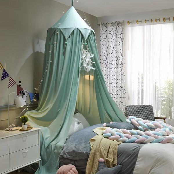 Baby Canopy Mosquito Niños Decoración de la habitación Cuna Netting Baby Tent Hung Dome Baby Mosquito Net Pography Props 240315