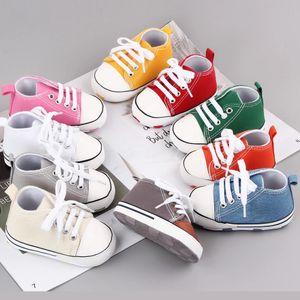Baby canvas klassieke sport sneakers geboren jongens meisjes print ster babyschoenen schoenen baby peuter antislip 240313