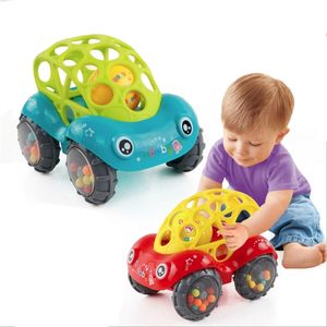 Baby Car Doll Toy Crib Mobile Bell Rings Grip Gutta Percha Hand Catching Ball S voor geboren 012 maanden 220531