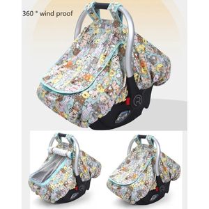 Baby Carseat Cover Stroller Beschermende dekking met mesh-window Mosquito Cover for Stroller CarryCots Infant Product Dropship 240508