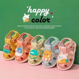 Chaussures de dessin animé pour bébé de 0 à 3 ans, Bibi Sound, sandales pour tout-petits, pantoufles à semelle souple, fournitures pour nourrissons, printemps-automne, 240110