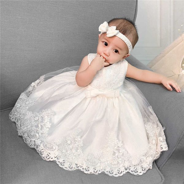 Robe de baptême pour bébé, tenue de premier anniversaire, pour nouveau-né, vêtements de baptême pour filles, Q0716