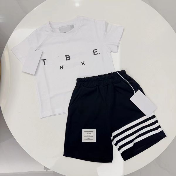 bébé vêtir enfants t-shirt enfant ensemble court enfants designer garçons vêtements été garçon fille deux pièces ensembles marque de luxe dentelle lettres