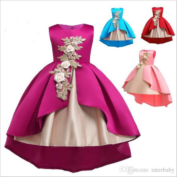 Ropa de bebé Niños grandes Vestido de novia de dama de honor Vestido de fiesta Vestidos de princesa Vestidos de fiesta formales de verano Traje de túnica de baile YP4606