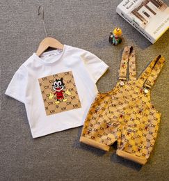 Babykleertjes Jongen Meisje Zomer Set Cartoon Gedrukt T-shirt Broek 1 2 3 4 5 Jaar Kostuum Peuter Kinderkleding korte Mouw