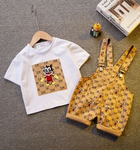 Bébé vêtements garçon fille été ensemble dessin animé imprimé T-shirt pantalon 1 2 3 4 5 ans Costume enfant en bas âge vêtements à manches courtes