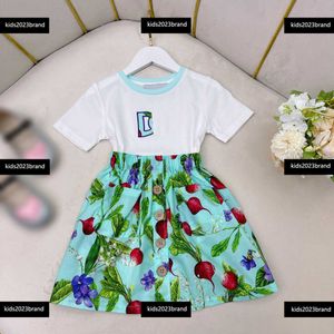 vêtements pour bébés costume de créateur robe pour filles Nouveau produit Taille 100-160 CM 2pcs T-shirt de mode et jupe de décoration à simple boutonnage Livraison gratuite