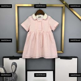babykleding meisjesjurk kinderontwerper minimalistische streepontwerpjurk maat 100-160 gratis verzending vogue zomerrok nieuw product april07
