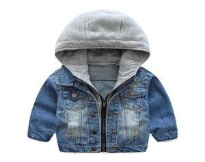 Babykleding Kinderen Jongens Denim Jasje Peuter Jeansjassen Kinderen Bovenkleding Met Capuchon Herfst Winter Kinderkleding Vintage Blauw B4928170327