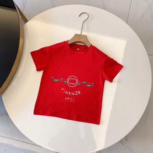 Babykleding Kinderen Designer T-shirt Kid T-shirt Girl Boy Korte mouw Peuter Clede 1-15 Leeftijden Kind T-shirts Luxe zomer met lettertag Classic Red Green Rope 8 kleuren