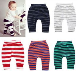 Vêtements pour bébés enfants pantalons rayés infantile antimoustique pantalons fendus garçons filles coton PP pantalon élastique doux nuit pyjamas Legging 1042076