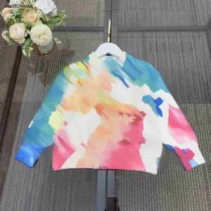 vêtements pour bébés enfants pull coloré halo teinture design pull pour garçon fille taille 100-160 CM mode col rond enfant tricots Sep05