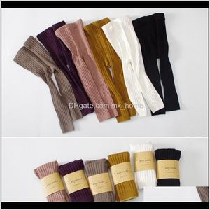 Vêtements pour bébés Bébé Enfants Maternité Drop Livraison 2021 Garçon Leggings Bas Filles Collants Double Aiguilles Neuvième Taille Haute Chaud Pur Coton Bot