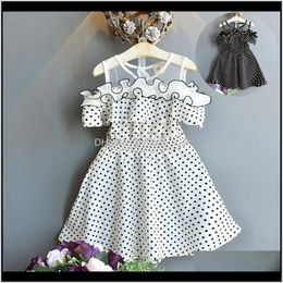 Vêtements bébé bébé, maternité robe de maternité Plage Princesse Robes pour adolescentes d'épaule Enfants Vêtements 2-7 ans Casual Polka Dot Girl Girls