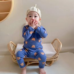 Baby Clothing Set Cotton Toddler Girls Sleeper Pyjama Boys Boys Suit 240325