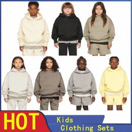 Baby kleding sets kinderkleding ess sweatshirts broek set meisjes jongens warme capuchon hoodies chirldren streetwear ontwerper losse kap 78sc#