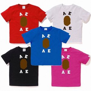 kinder t-shirt apen designer jeugd t-shirts Side dubbelzijdig camouflage haai t-shirts kleding kleurrijke kinderen baby printt-shirt cashewx4lL#