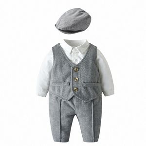 Vêtements pour bébés Ensembles Printemps Ensemble Gilet et pantalon pour tout-petits 3pcs Tenues Garçon Survêtement Mignon Costume de sport d'hiver Mode Enfants Filles Vêtements X4tc #