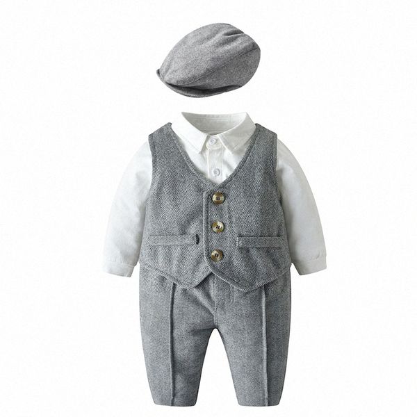 Vêtements pour bébés Ensembles Printemps Ensemble Gilet et pantalon pour tout-petits 3pcs Tenues Garçon Survêtement Mignon Costume de sport d'hiver Mode Enfants Filles Vêtements U5f8 #