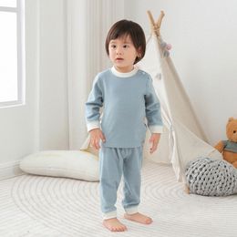 Ensembles de vêtements pour bébés en sous-vêtements chauds ensembles de tout-petits-tandus Red Blue Boy Tracksuis mignon pyjamas et pantalon d'hiver