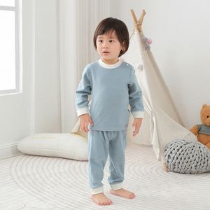 Ensembles de vêtements pour bébé en sous-vêtements chauds ensembles de tout-petits-tandus Red Blue Boy Tracksuit Pyjamas et pantalons d'hiver mignons