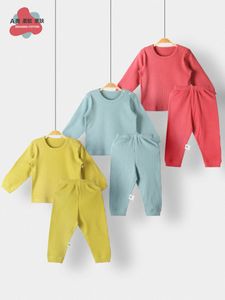 Ensembles de vêtements pour bébés sous-vêtements chauds ensembles pour les enfants en bas âge pour garçons de survêtement mignons sous-vêtements d'hiver et pantalons 2pcs Sport Suit Fashion Kids Girls Vêtements 0-3 Yea R6i2 #