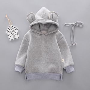 Bébé manteau enfant en bas âge enfants garçon vêtements à capuche dessin animé 3D oreille sweat à capuche hiver fille hauts chauds vêtements 0-3Y 210515