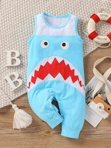 Baby colorblock cartoon grafische jumpsuit zij