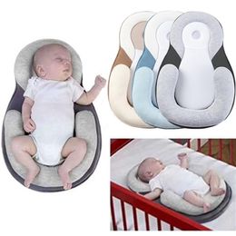 Oreiller de tête antiexcentrique pour bébé, coussin de positionnement du sommeil, Anti-roulis, oreillers plats, matelas pour bébés 220622209O