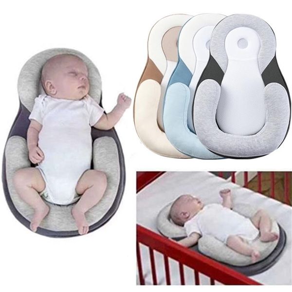 Almohada antiexcéntrica correctora para la cabeza del bebé, almohadilla de posicionamiento para dormir, almohadas antivuelco y planas, colchón infantil para bebés 2206223036