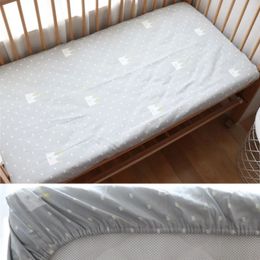 Cuna de bebé Sábana ajustada para cuna de algodón para niños Protector de cubierta de colchón 120x70 cm Permitir fabricación personalizada 240307