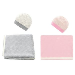 Mantas de algodón para bebé sombrero niño niña niños Punto de lujo para niños diseñador coche aire acondicionado manta colchón carro abrazo edredón Swaddling esskids CXG2312147