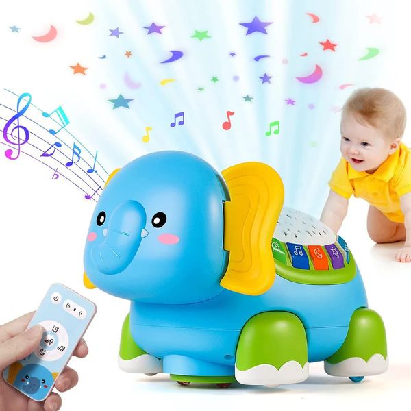 Bébé rampage des jouets musicaux éléphants du ventre