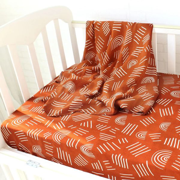 Ensemble de literie pour berceau de bébé, matelas pour tout-petit, drap de lit en coton, élastique ajusté 70x130x22cm, 240106