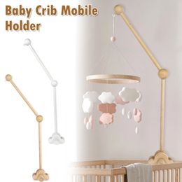 Baby Crib Mobiele houder verstelbare hoekhoogte houten niet -wiegje stortarmbed klok beugel muggen netto hangende staaf 240411
