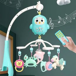 Baby Crib Mobile Joystick jouet 0-12 mois bébé Rotation Music Projecteur Night Light Bed Bell Education Born Gift 240428