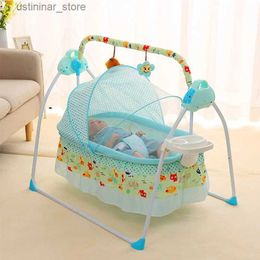 Baby Cribs 2022 Baby Electric Cradle Bed Swing Crib Automatische Baby Rocking Swing Flat Shaker Maternal Electric Rocking Chair voor babycadeau L416