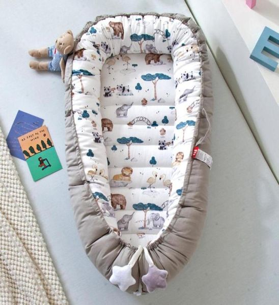 Cunas para bebés 80 * 50 cm Cama nido para dormir Cama portátil para niños pequeños Cuna Cuna para bebés Cuna para bebés Parachoques 1567712