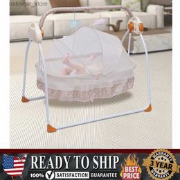 Baby Cribs Automatische schommelstoel Elektrische baby Swing Bed Crib Muziek Verstelbaar+ Mat Cradle Remote Control L416